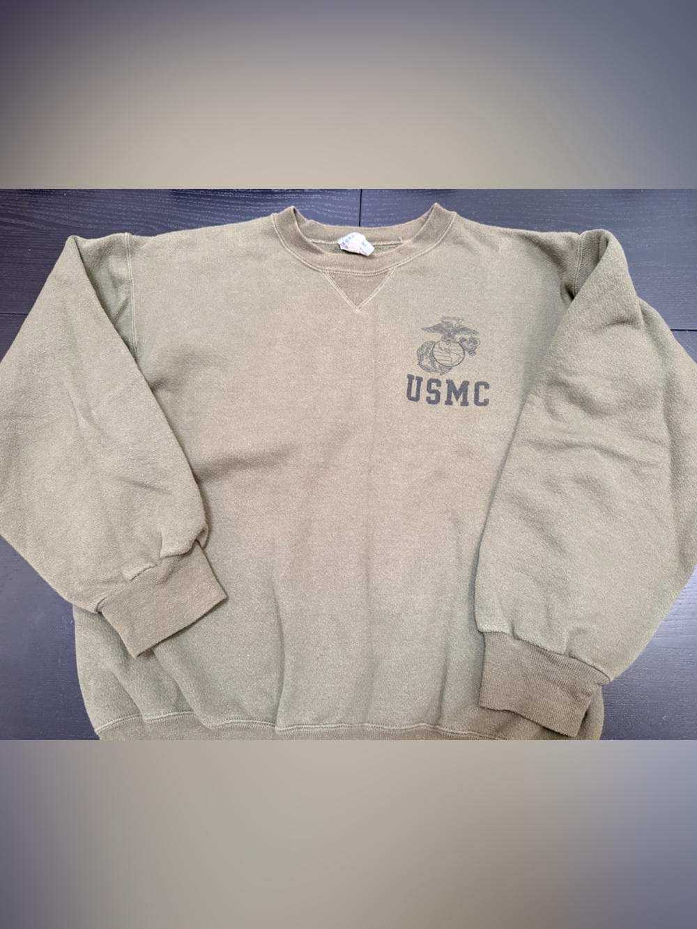 Vintage Soffe Olive Green USMC Marines Crewneck Sweatshirt
